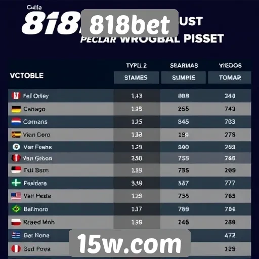 Comparação das odds da 818bet com concorrentes